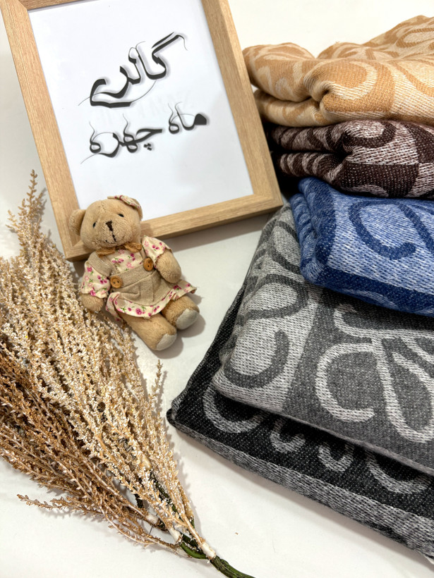 شال پاییزه وارداتی دورو طرح پروانه